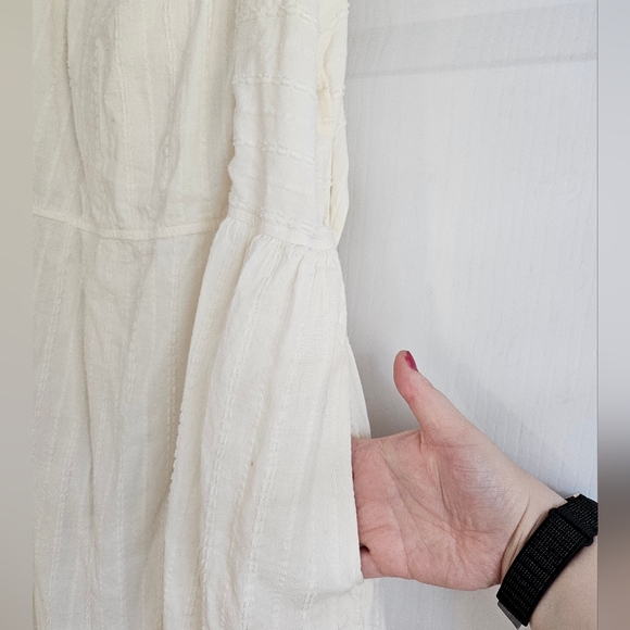 Madewell Ruffle-Strap Tiered Midi Dress in Textural Stripe - Picture 6 of 10